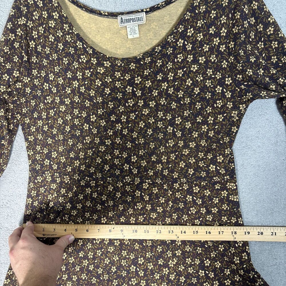 Vintage Aeropostale Womens Maxi Dress L Cotton Cottagecore Goblincore Grunge Y2K - Picture 6 of 13